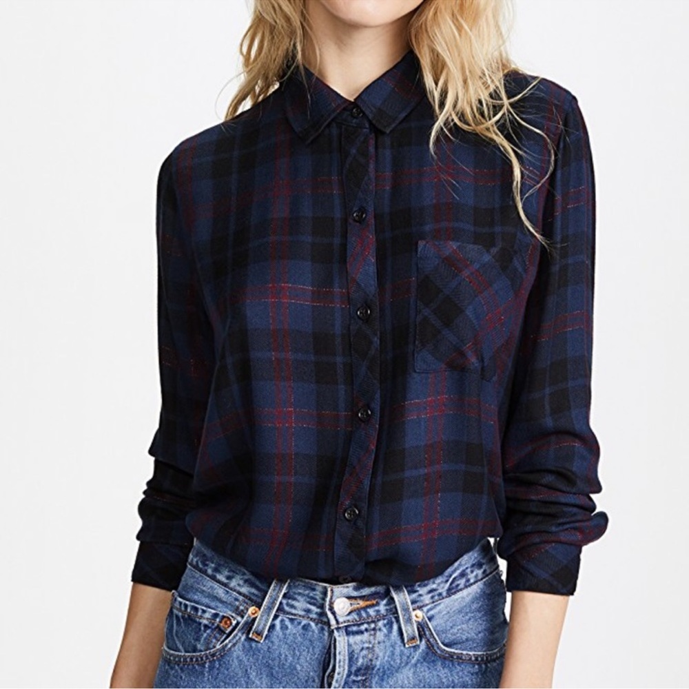 Rails Hunter Midnight Merlot Gold Sz Small
